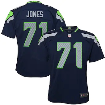 youth nike walter jones navy blue seattle seahawks retired 